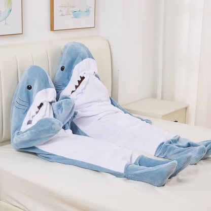 SnugglySharky Blanket Super Soft Hooded Sleeping Bag